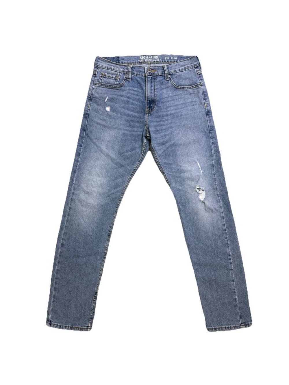 Signature By Levis Strauss Mens Blue S37 Slim Jeans Size 30x32